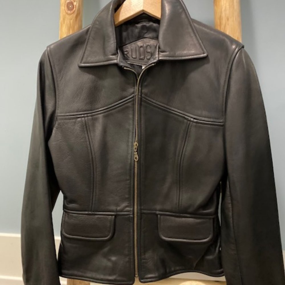 AUTHENTIC RUDSAK WOMEN'S LEATHER JACKET SIZE SMALL DEEP COCOA COLOR